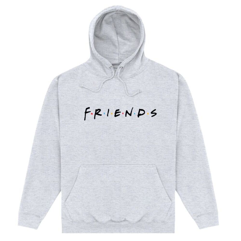 Friends Unisex Adult Logo Hoodie / Heather Grey